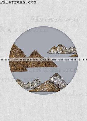 File tranh gốc in trần nhà tranh hieu ung ba chieu tron phong cach Trung Quoc 407 3D