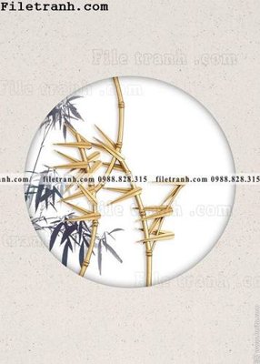 File in trần tranh hieu ung ba chieu tron phong cach Trung Quoc 423 (bản gốc) 5D