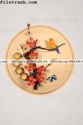 File in trần tranh hieu ung ba chieu tron phong cach Trung Quoc 434 (bản gốc) mây trời