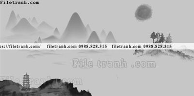 Ảnh gốc tranh hinh anh vector phong cach muc 1505 (nét căng) in mica