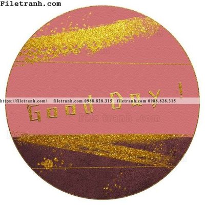 File gốc tranh hinh tron bac au 109 (in lụa) họa tiết 3D