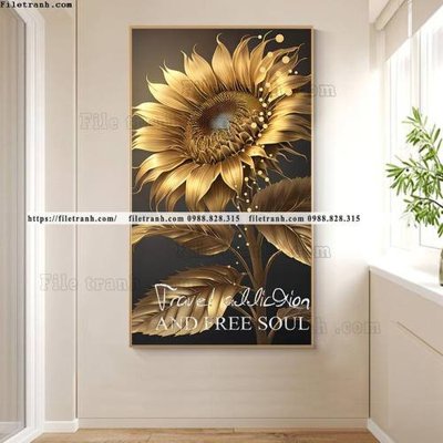 File gốc tranh hoa 5d la vang 502 (chuẩn màu) cho in offset