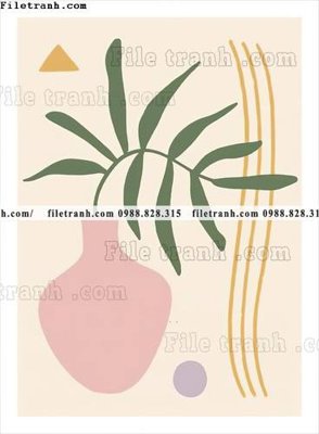 File tranh tranh hoa co dien kieu Phap 642 (file gốc) chủ đề phong thủy