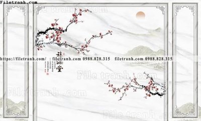 File PSD tranh hoa dao hien dai 504 (gốc) cho in quảng cáo