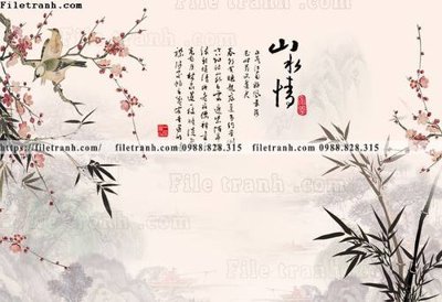 Tải file tranh hoa dao hien dai 524 (gốc) làm file thiết kế