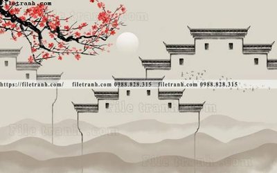 Tải file tranh hoa dao hien dai 539 (gốc) để in ấn ngay