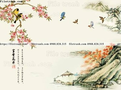 File gốc tranh hoa dao hien dai 542 (phong cách) cổ điển