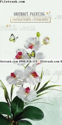 File gốc tranh hoa la phong cach bac au 611 (in tráng gương) sang trọng