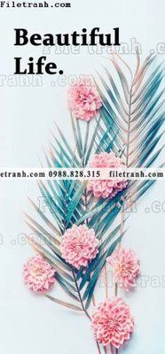 File in trần tranh hoa la phong cach bac au 613 (bản gốc) hoa văn