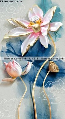 Tệp tin gốc tranh hoa sen hien dai 3d 527 (chất lượng) tranh hoa sen hien dai 3d 527