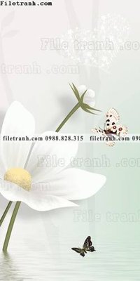 Tải file tranh hoa sen hien dai 3d 569 (gốc) in ấn chất lượng