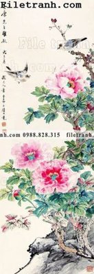 File in ấn tranh hoa va chim dep 115 (bản gốc) cao cấp