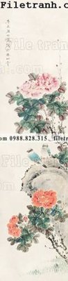 Hình ảnh file gốc in lụa tranh hoa va chim dep 153