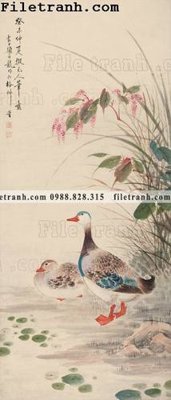 File tranh tranh hoa va chim dep 162 (ảnh gốc) cho in ấn kỹ thuật số