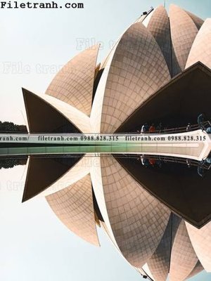 File in lụa tranh kien truc kieu doc 104 (phong cảnh) tranh kien truc kieu doc 104