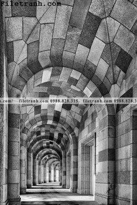 File tranh tranh kien truc kieu doc 125 (bản gốc) in canvas