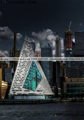 File tranh tranh kien truc kieu doc 179 (bản gốc) trang trí văn phòng