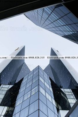 File tranh gốc PSD tranh kien truc kieu dung toa nha 575 còn nguyên layer