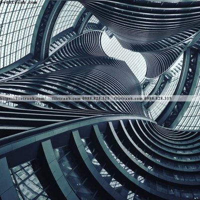 File PSD in ấn tranh kien truc kieu ngang 528 (chất lượng cao)