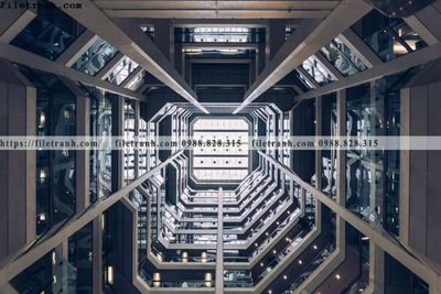 File gốc tranh kien truc kieu ngang 631 (in lụa) họa tiết 3D