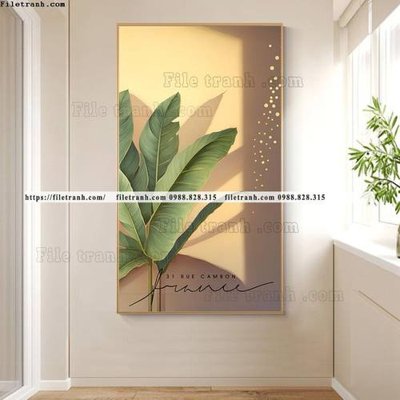 File gốc tranh la cay xanh cua so anh sang 503 (in 3D) cho trang trí