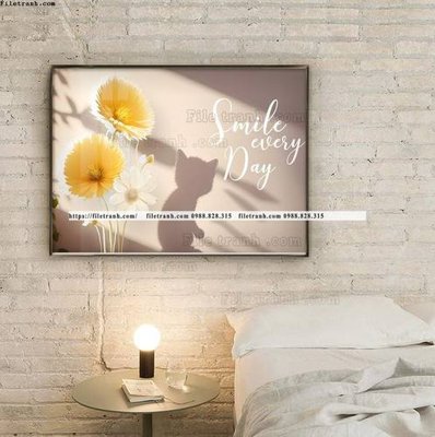 File tranh gốc tranh lo hoa va meo 509 (bản quyền) Filetranh.com