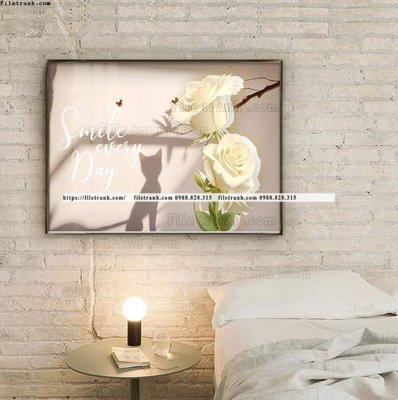 File gốc tranh lo hoa va meo 510 (cho in ấn) độc quyền