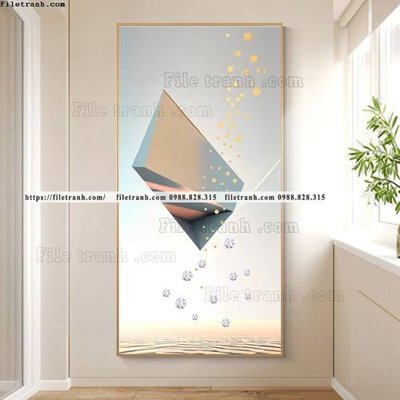 File gốc tranh loi vao 3d truu tuong 502 (in tráng gương) sang trọng