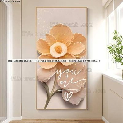 File tranh tranh loi vao hoa 5d sieu dep 508 (bản gốc) in lụa 3D
