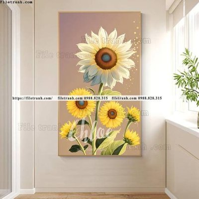 File in mica tranh loi vao hoa 5d sieu dep 541 (bản gốc) làm vách ngăn