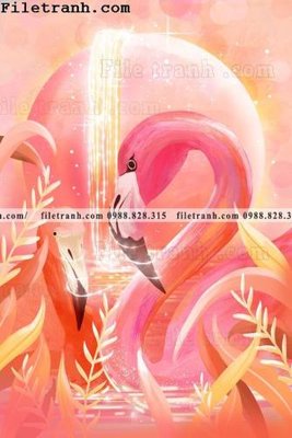 File in ấn tranh mau nuoc mau hong 117 (bản gốc) sắc nét