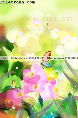 Tải file tranh mau nuoc mau hong 120 (ảnh gốc) in tráng gương