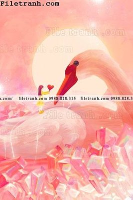 Ảnh gốc tranh mau nuoc mau hong 121 (siêu chi tiết) để in ấn