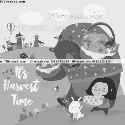 Download file gốc tranh minh hoa hoat hinh tre em 186 (in lụa) cao cấp