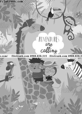 File tranh tranh minh hoa hoat hinh tre em 189 (bản gốc) treo quán cafe