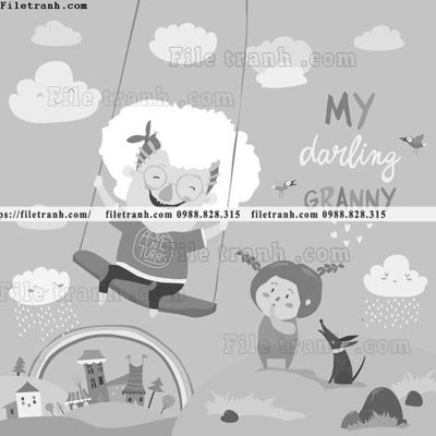 Tải file gốc tranh minh hoa hoat hinh tre em 302 (để in lụa)