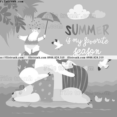 File gốc tranh minh hoa hoat hinh tre em 388 (in lụa) hoa văn cổ điển