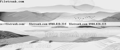 File gốc tranh minh hoa nui thuy mac trung quoc 1510 (trang trí) cho phòng khách