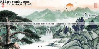 File in ấn tranh nen tuong phong cach Trung Hoa105 (bản gốc) từ file gốc