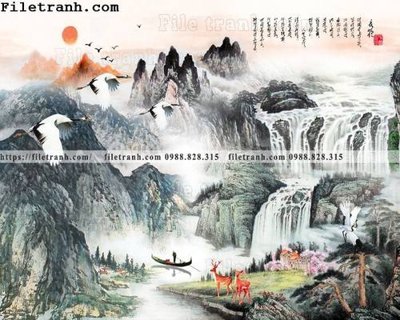 Tải về file tranh gốc tranh nen tuong phong cach Trung Hoa109 (để in quảng cáo)