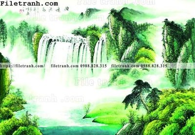File in lụa tranh nen tuong phong cach Trung Hoa110 (hoa văn) tranh nen tuong phong cach Trung Hoa110