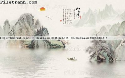 File in ấn cao cấp tranh nen tuong phong cach Trung Hoa140 (file gốc)