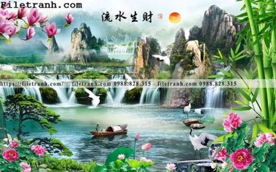 File in trần tranh nen tuong phong cach Trung Hoa169 (file gốc) chủ đề vũ trụ