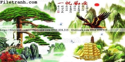 File ảnh tranh nen tuong phong cach Trung Hoa183 (gốc) cho trang trí nội thất
