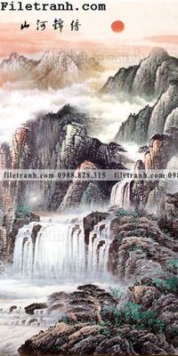 File gốc tranh nen tuong phong cach Trung Hoa221 (phiên bản chuẩn) để in ấn