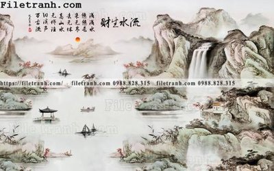 File gốc tranh nen tuong phong cach Trung Hoa227 (dành cho trang trí nội thất)