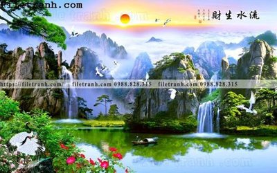 Tải file tranh nen tuong phong cach Trung Hoa245 (gốc) làm tranh treo tường