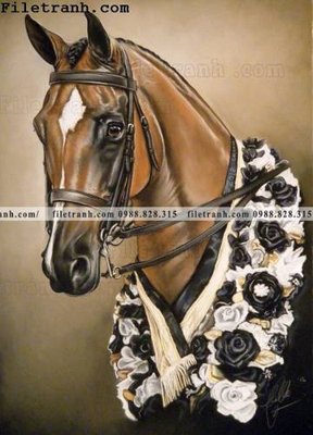 Tải file gốc in lụa tranh ngua hien dai truu tuong 135 siêu nét