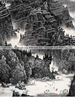 Tải file tranh phong canh da tuyet trang thuy mac 118 (gốc) in tranh tráng gương