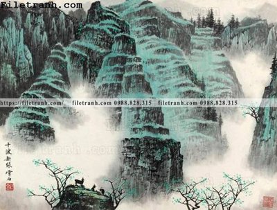 File ảnh tranh phong canh da tuyet trang thuy mac 125 (gốc) in poster